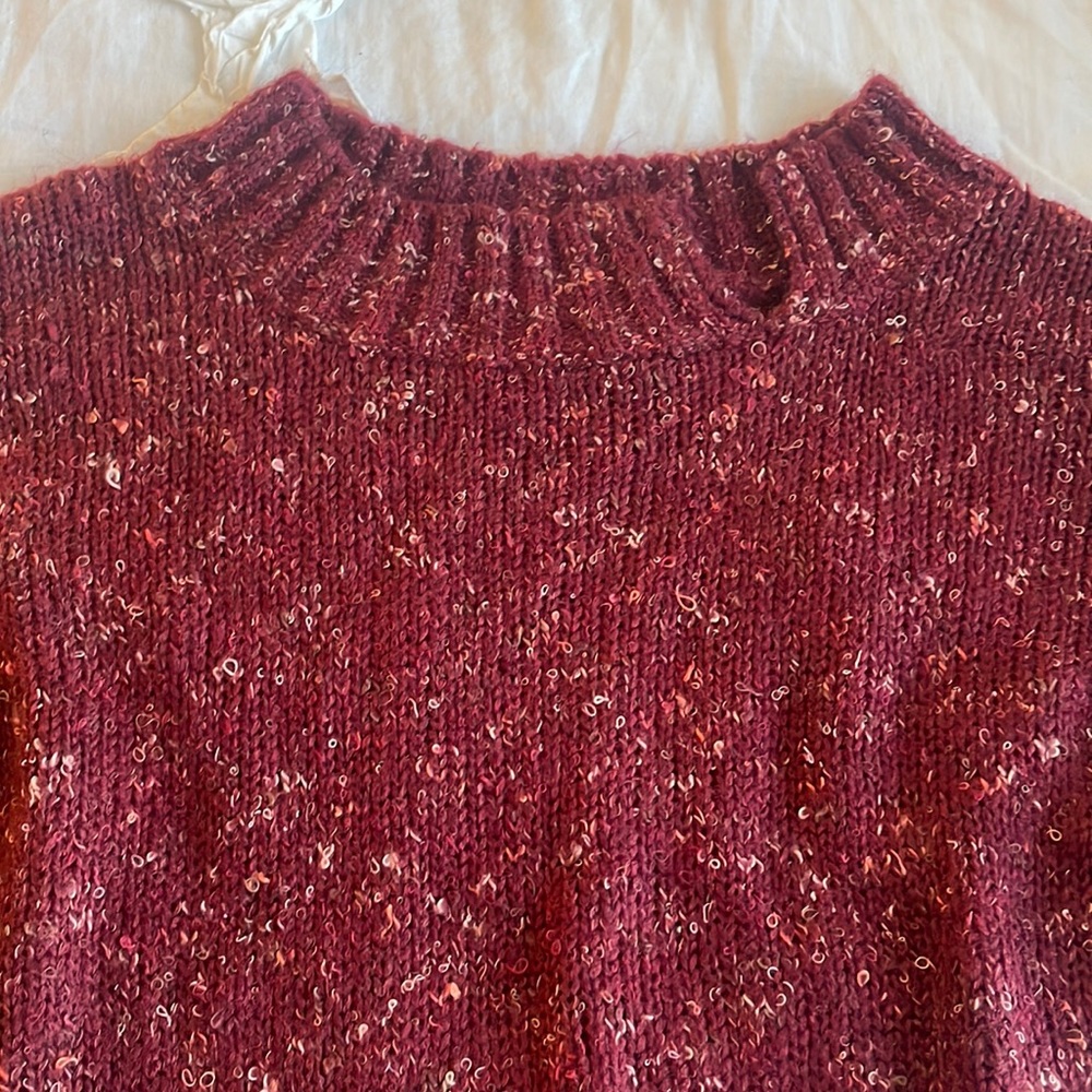 Distressed knit long sleeve